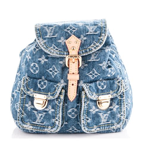 louis vuitton denim backpack.